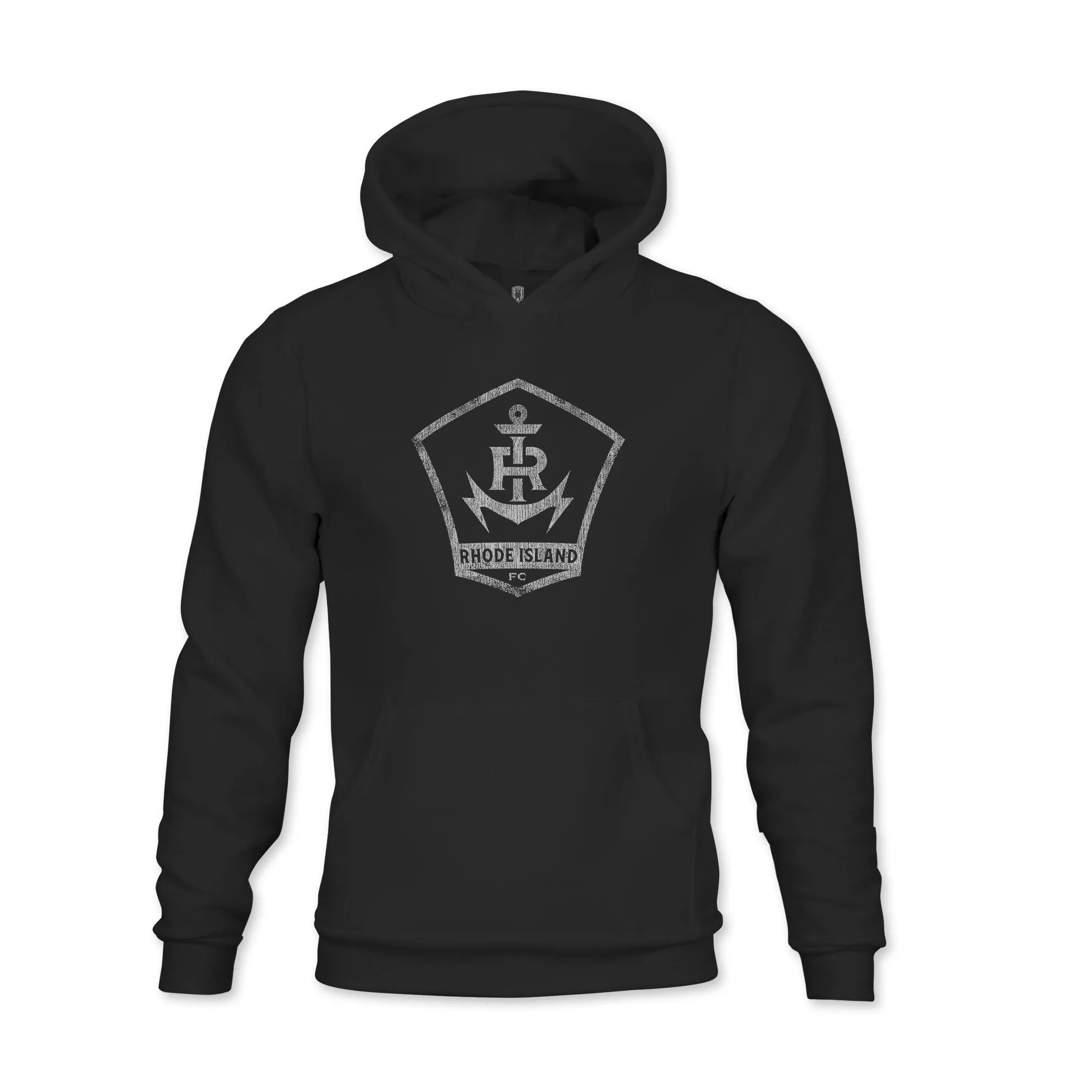 Rhode Island FC Mono Badge Youth Fleece Pullover Hoodie - Black