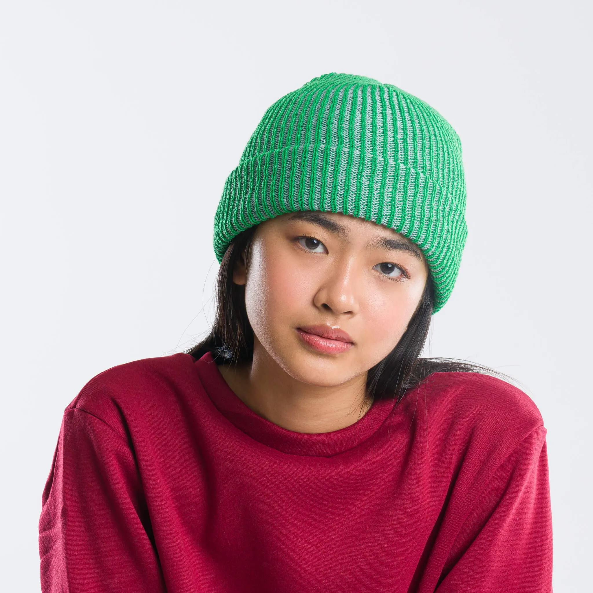 Rib Knit Beanie - Camel Poppy