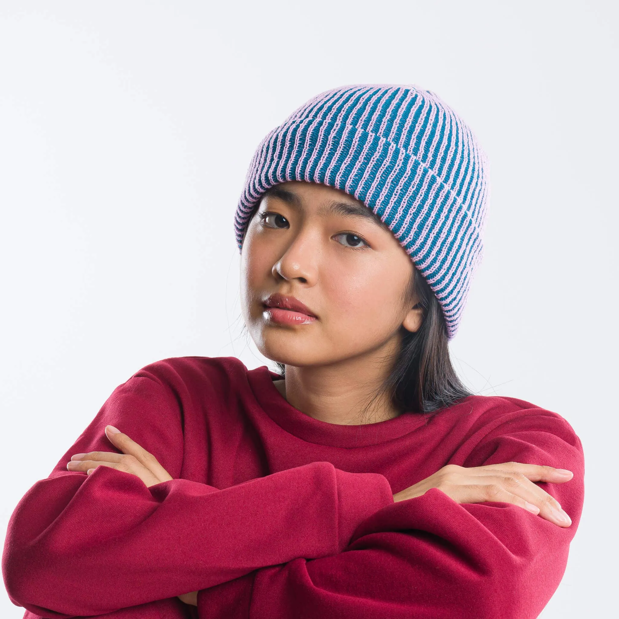 Rib Knit Beanie - Camel Poppy