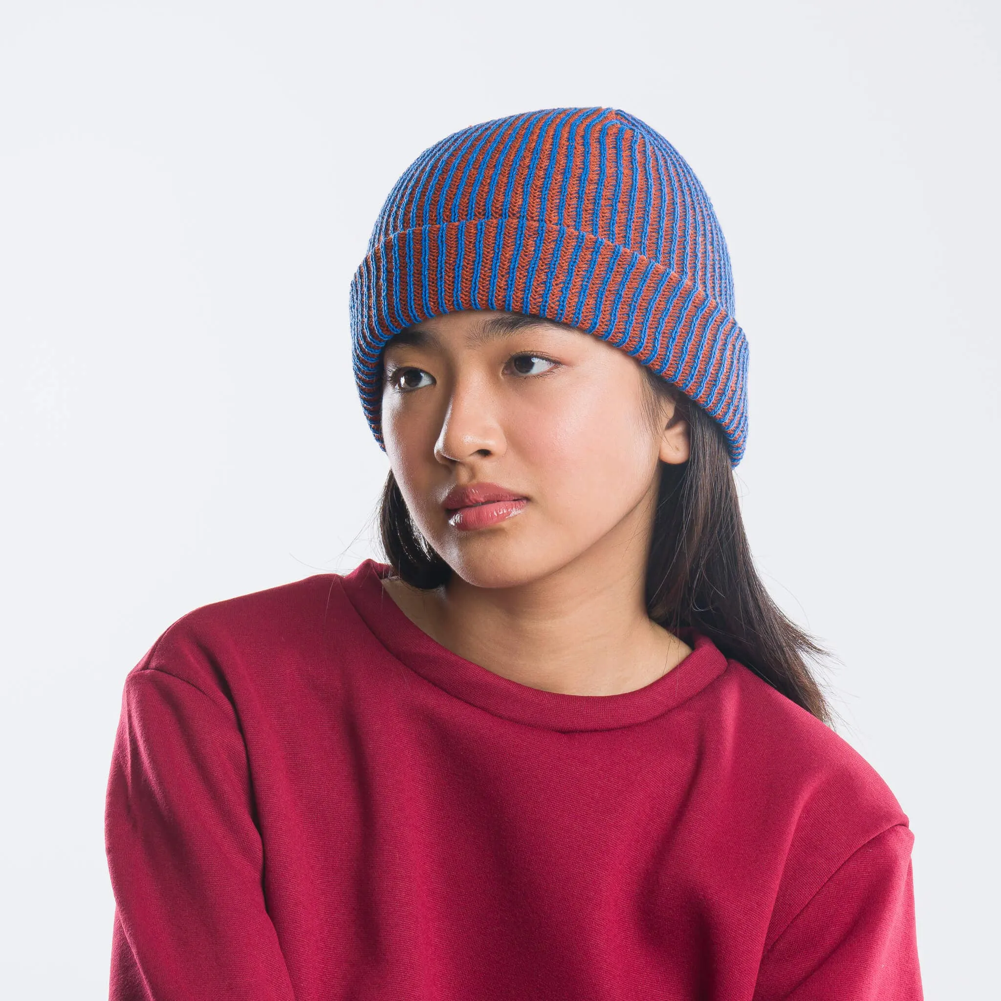 Rib Knit Beanie - Camel Poppy