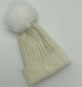 Ribbed Beanie | Cream