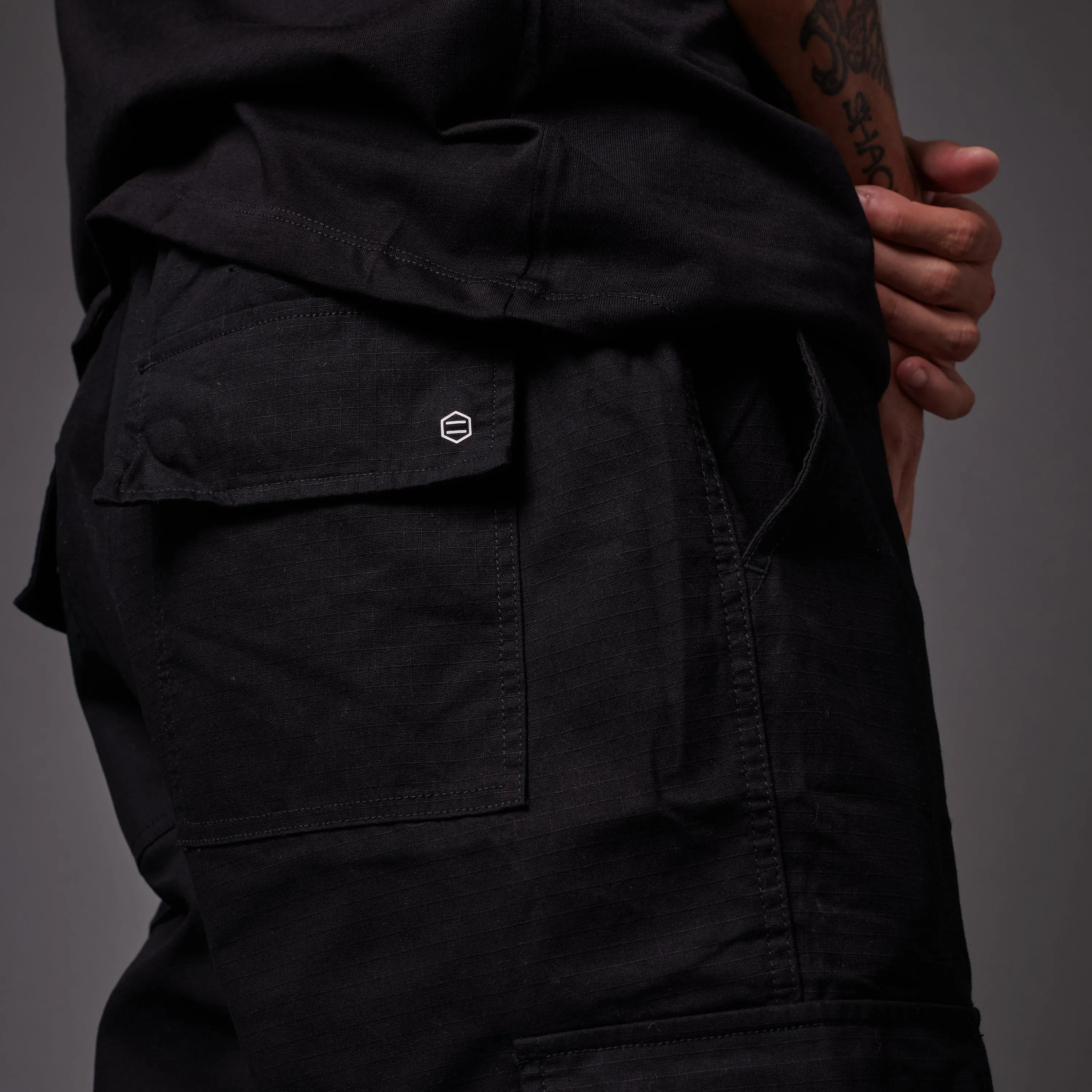 Ripstop Baggy Cargo Black