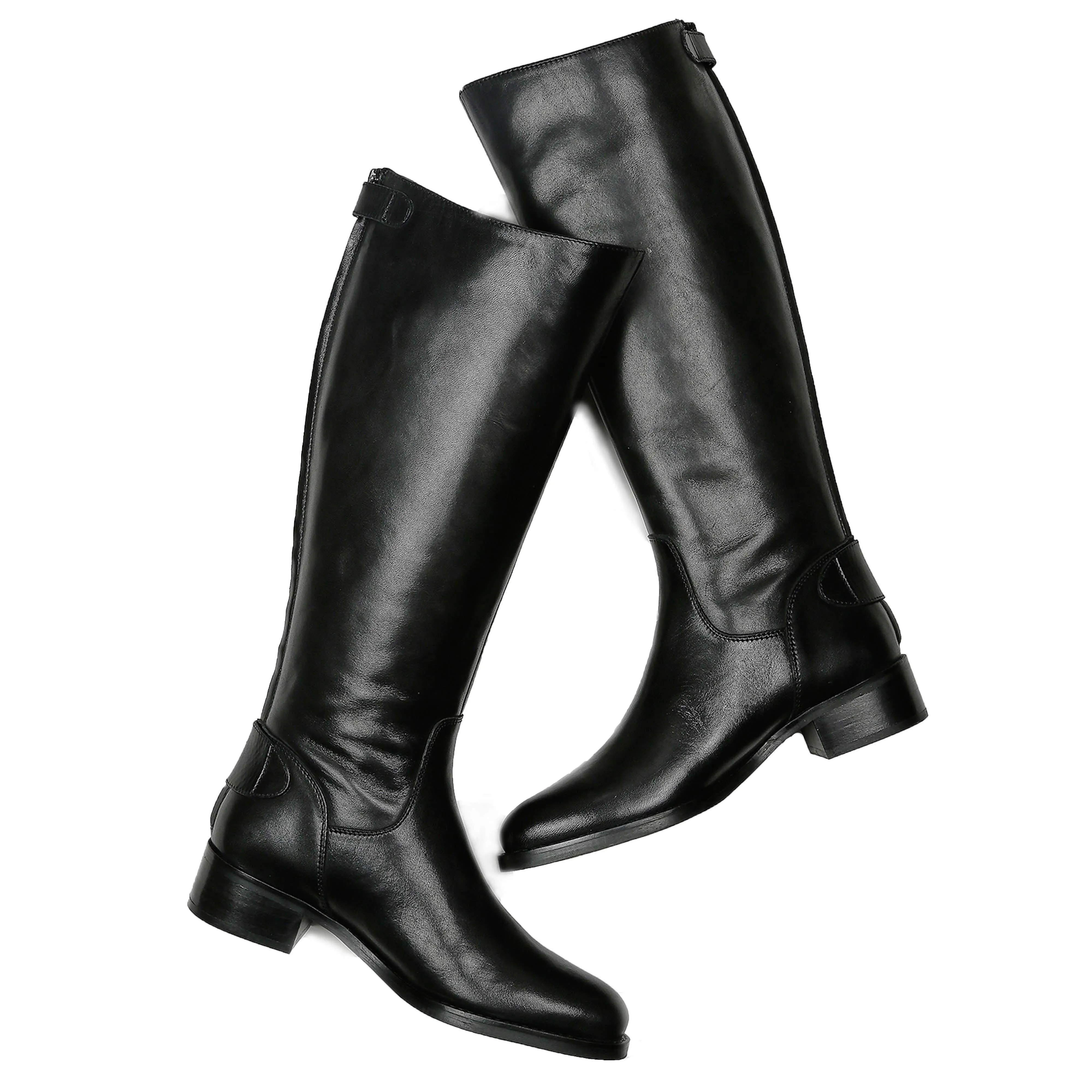 Saint Stella Black Leather Knee High Boots