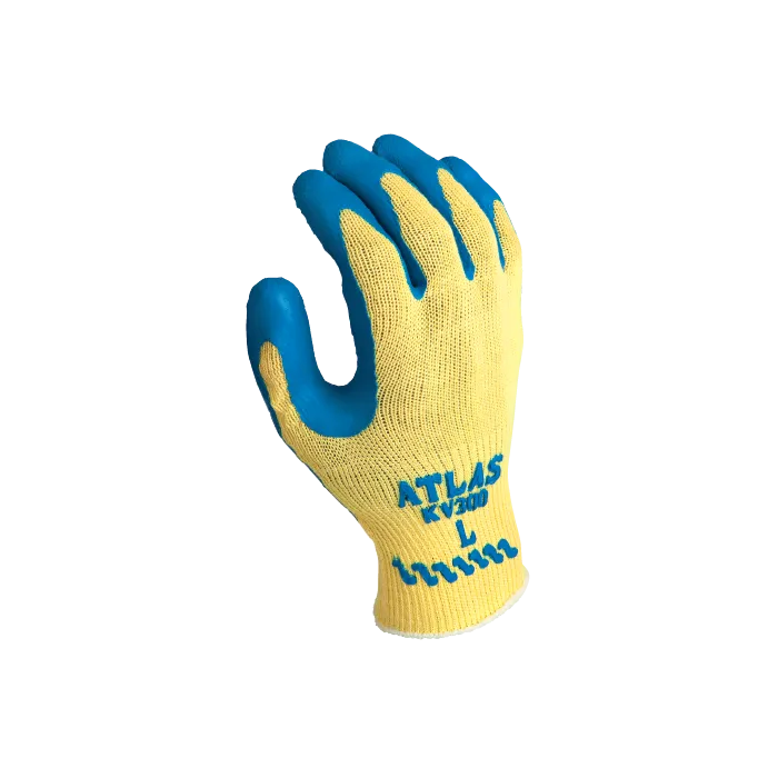 Showa Atlas KV300 Natural Rubber Palm Coating Gloves - 12 Pairs / Box