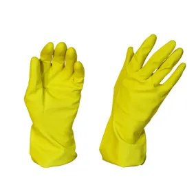 Silverlined Yellow Rubber Gloves