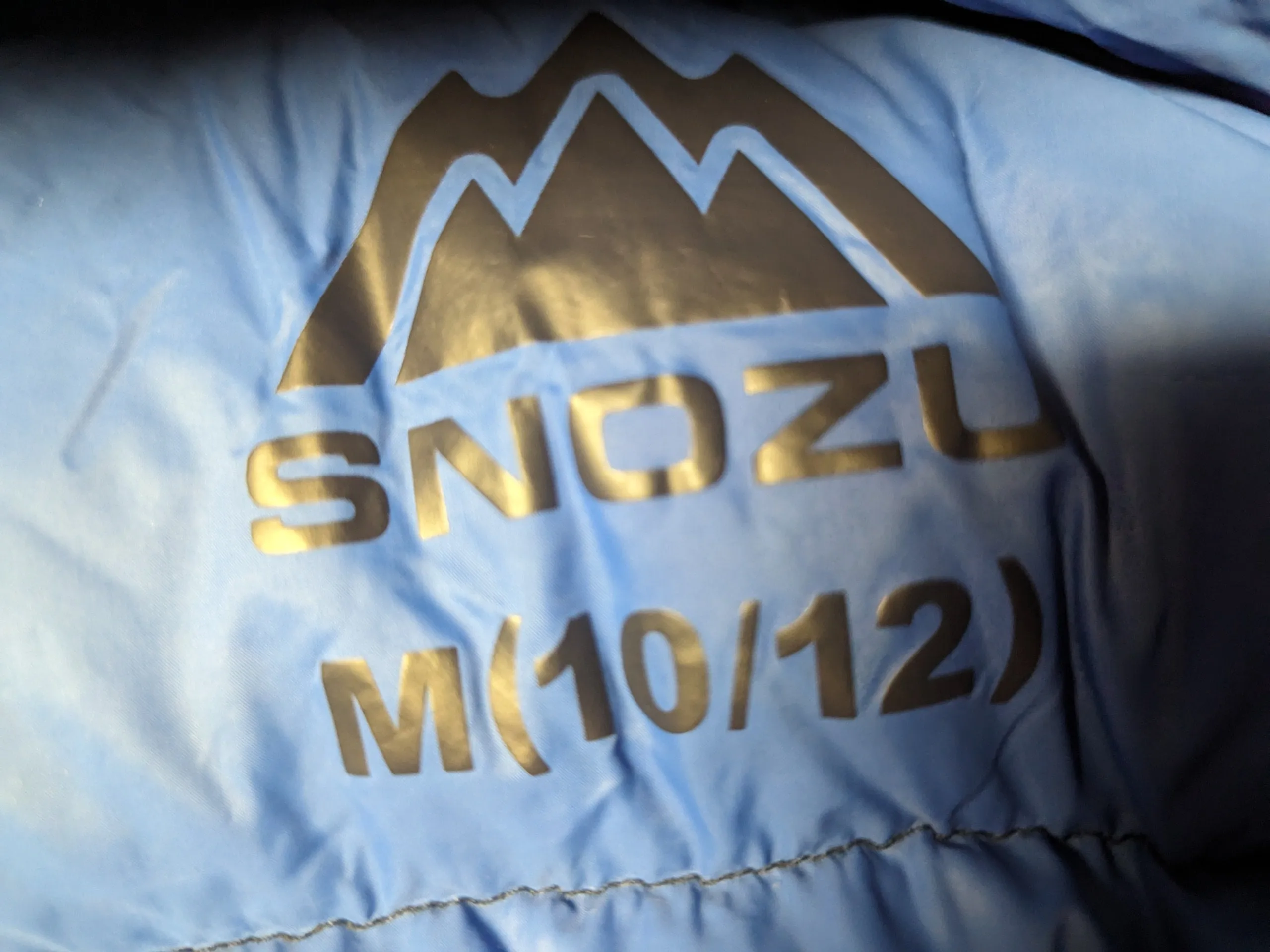 Snozu Hooded Puffer Jacket Coat Size Youth Medium Color Blue Condition Used