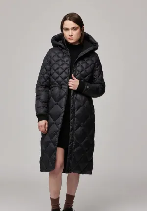 SOIA&KYO AIME - Sustainable Calf-Length Lightweight Down Coat with Hood