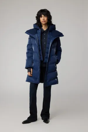 SOIA&KYO LILY - Velvet Shine Down Coat With Rib Collar And Inner Bib