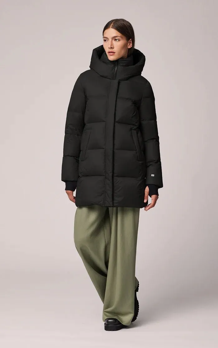 SOIA&KYO NATALI - Sustainable Straight-Fit Down Coat With Hood