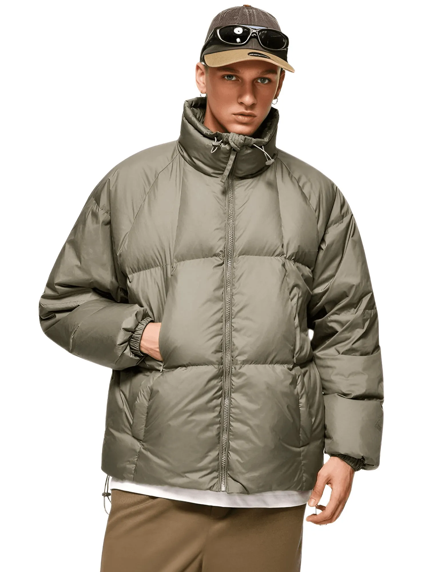 Solid Color Windproof White Duck Down Puffer Jackets for Men & Women