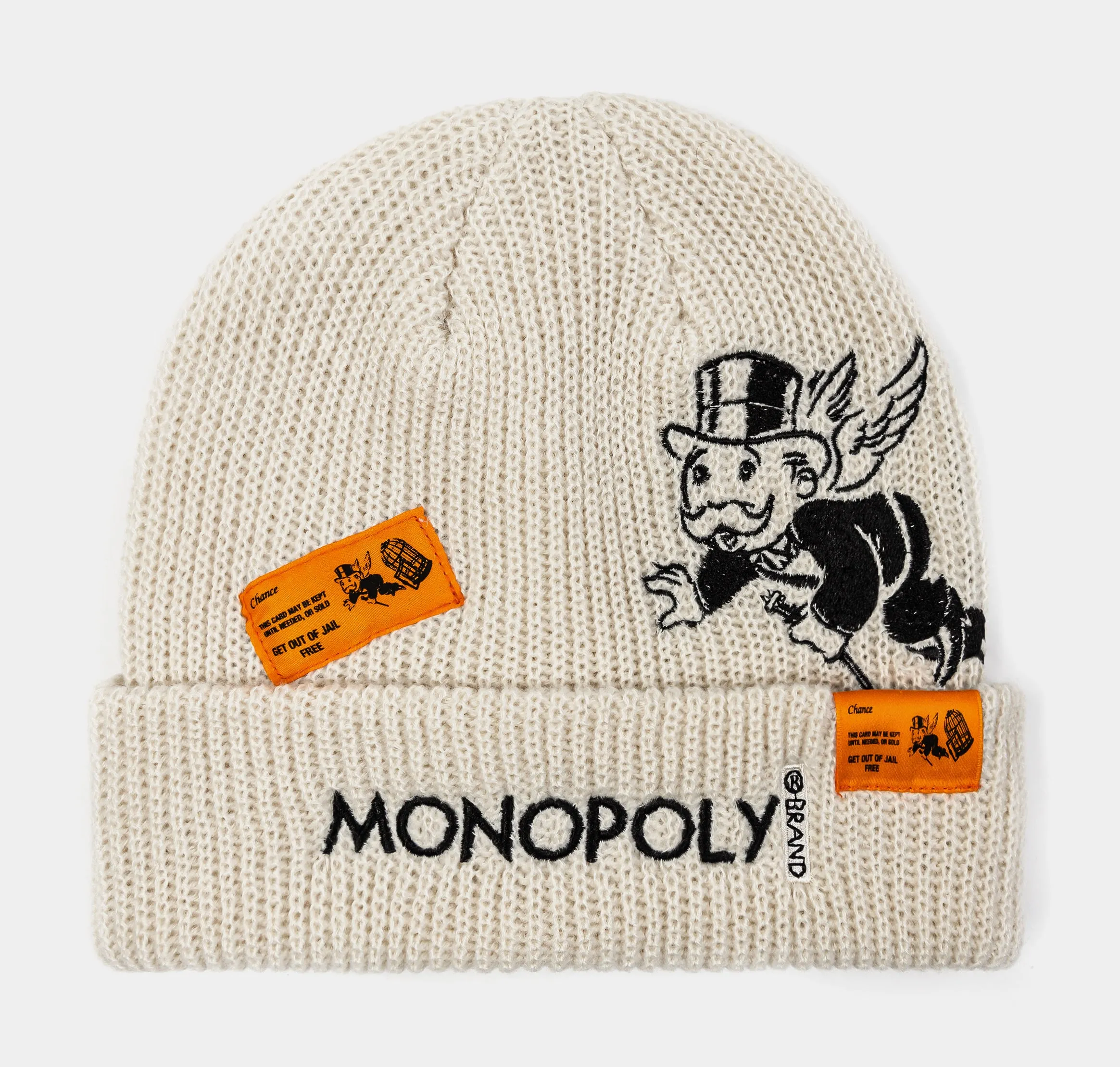 SP x Monopoly Beanie Mens Hat (Orange/Cream)