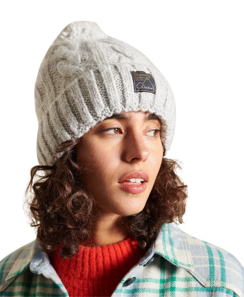 Superdry Women's Tweed Cable Beanie