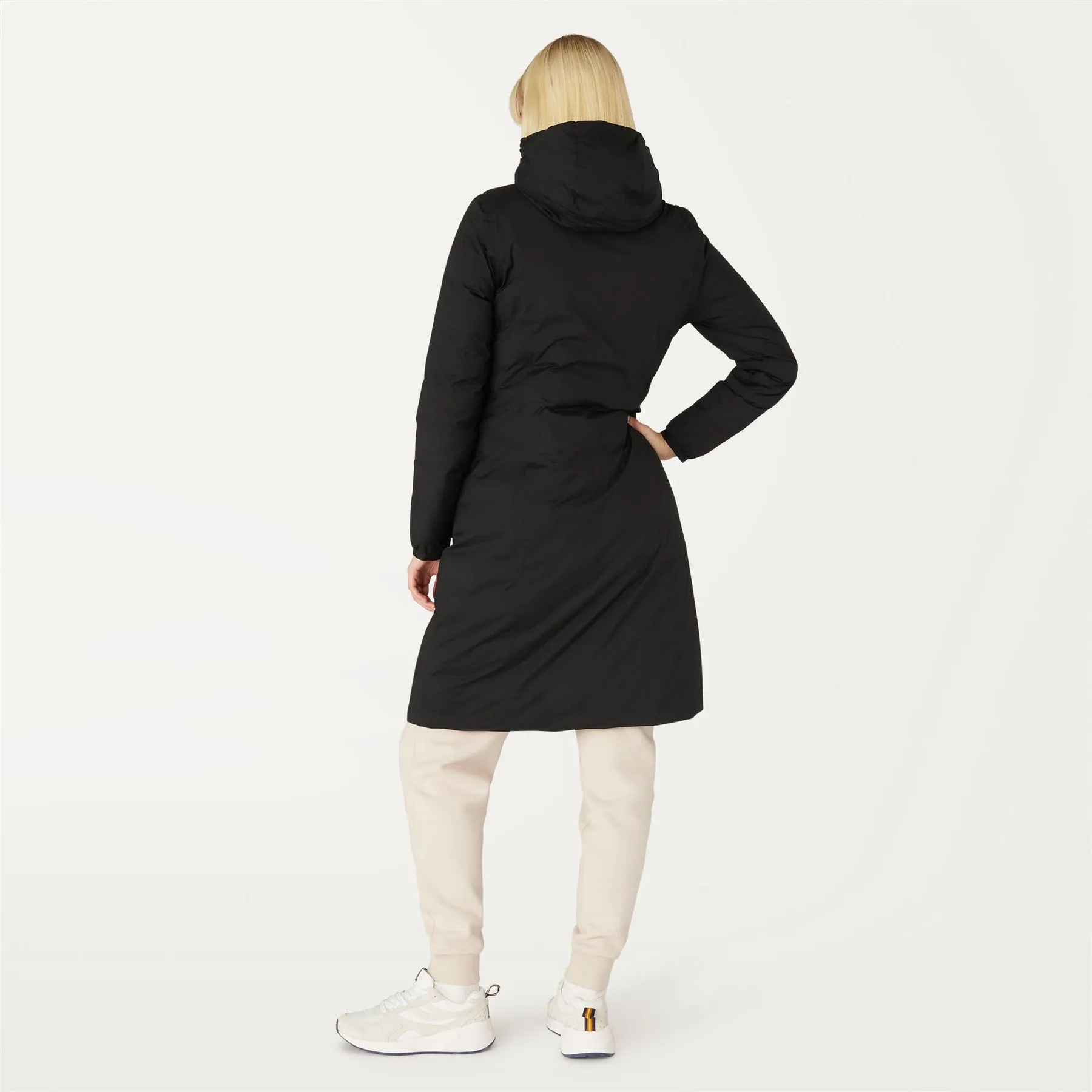 Suzanne Thermo Stretch - Women Hooded Waterproof Coat in Black Pure