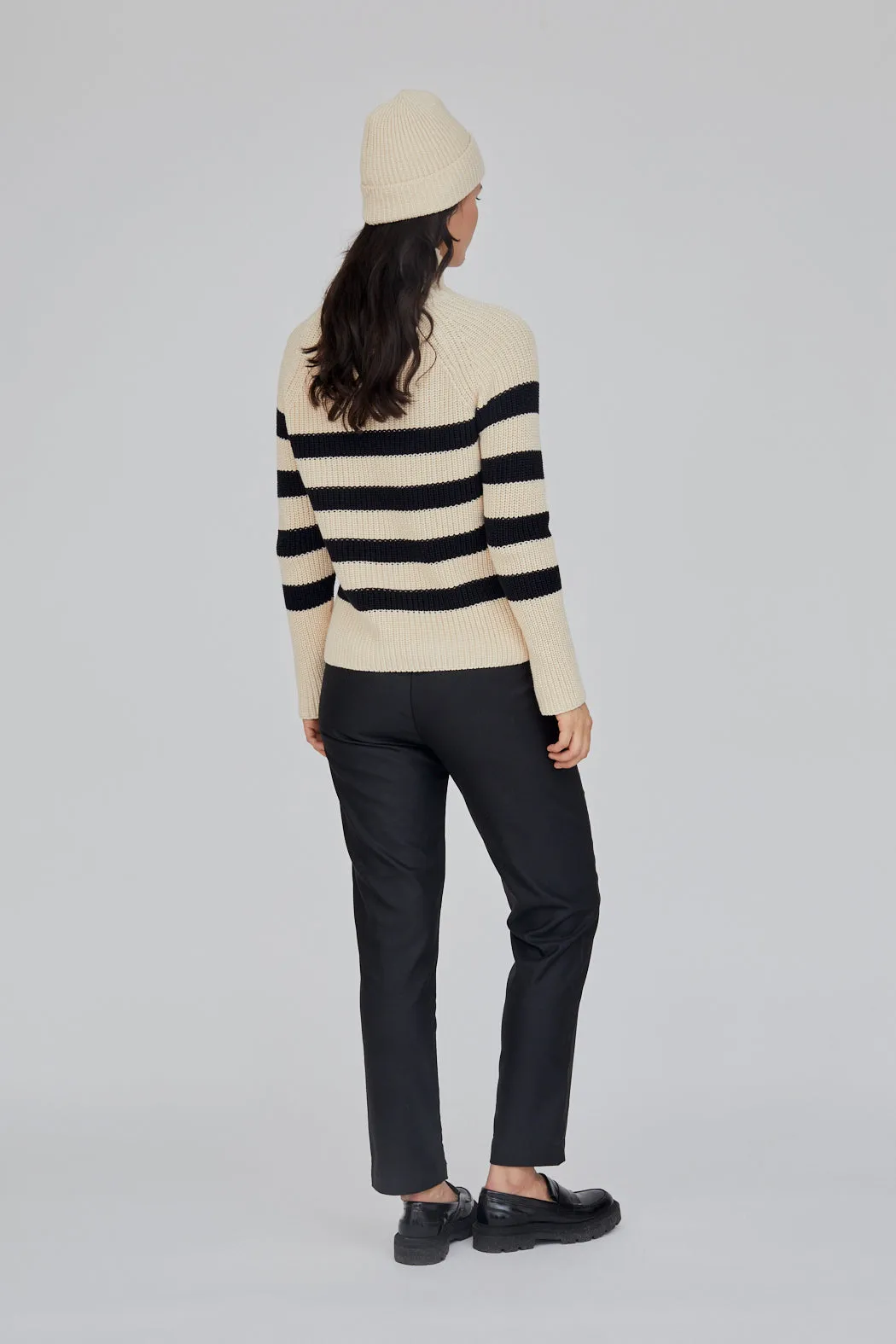 Sweety High Neck Striped - Birch/Black