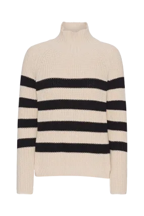 Sweety High Neck Striped - Birch/Black