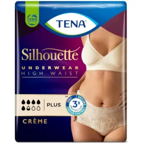 TENA Silhouette Plus Creme Large  High Waist Incontinence Underwear (A)