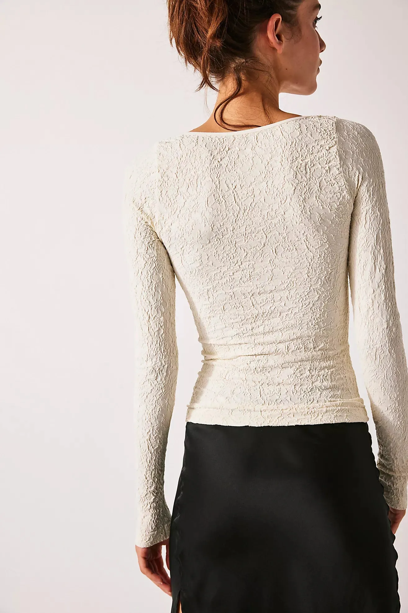 The Have It All Longsleeve by Free People - Ivory