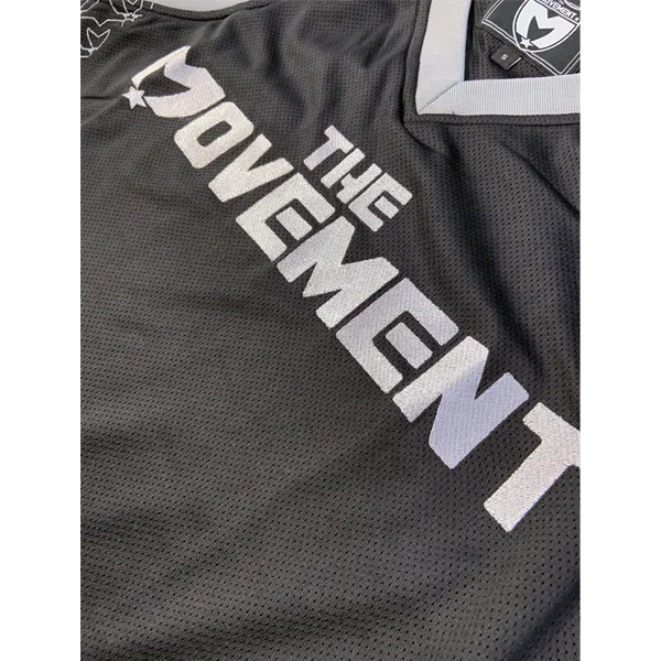 The Movement Fully Embroidered Jersey  (Silver & Black)