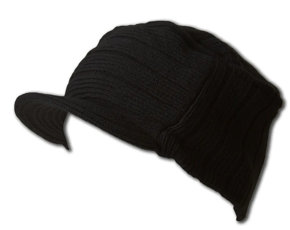 TopHeadwear Cadet Design Beanie Visor Cap