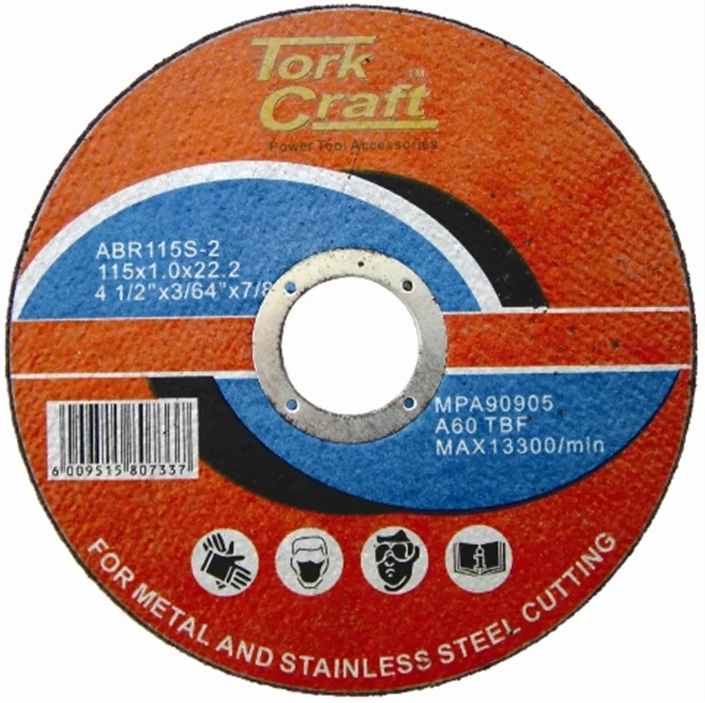 TORK CRAFT CUTTING DISC STEEL & SS 115 x 0.8 x 22.2 MM ABR115S-3