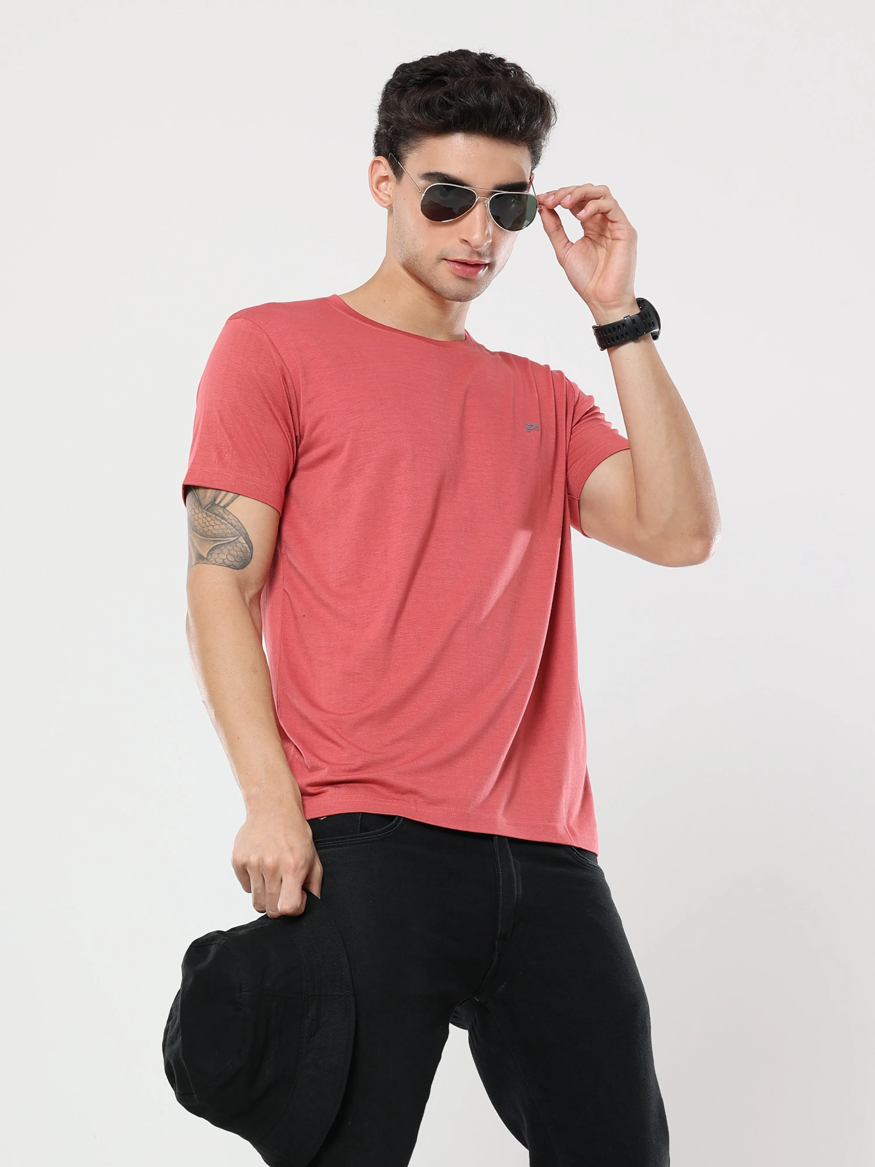 Triatan Orange Bamboo Fabric T-Shirt