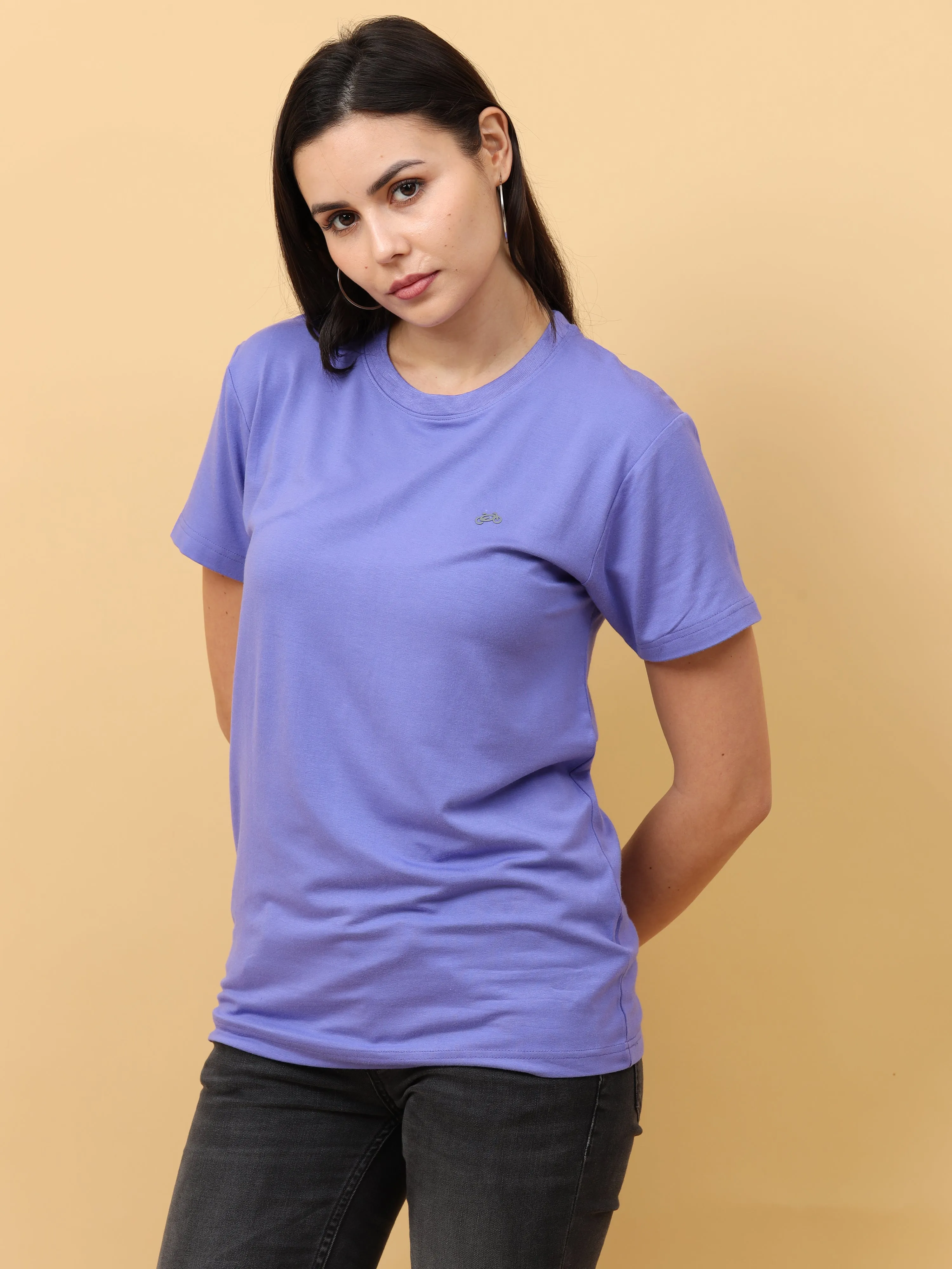 Veri Peri Purple Womens Bamboo Fabric T-Shirt