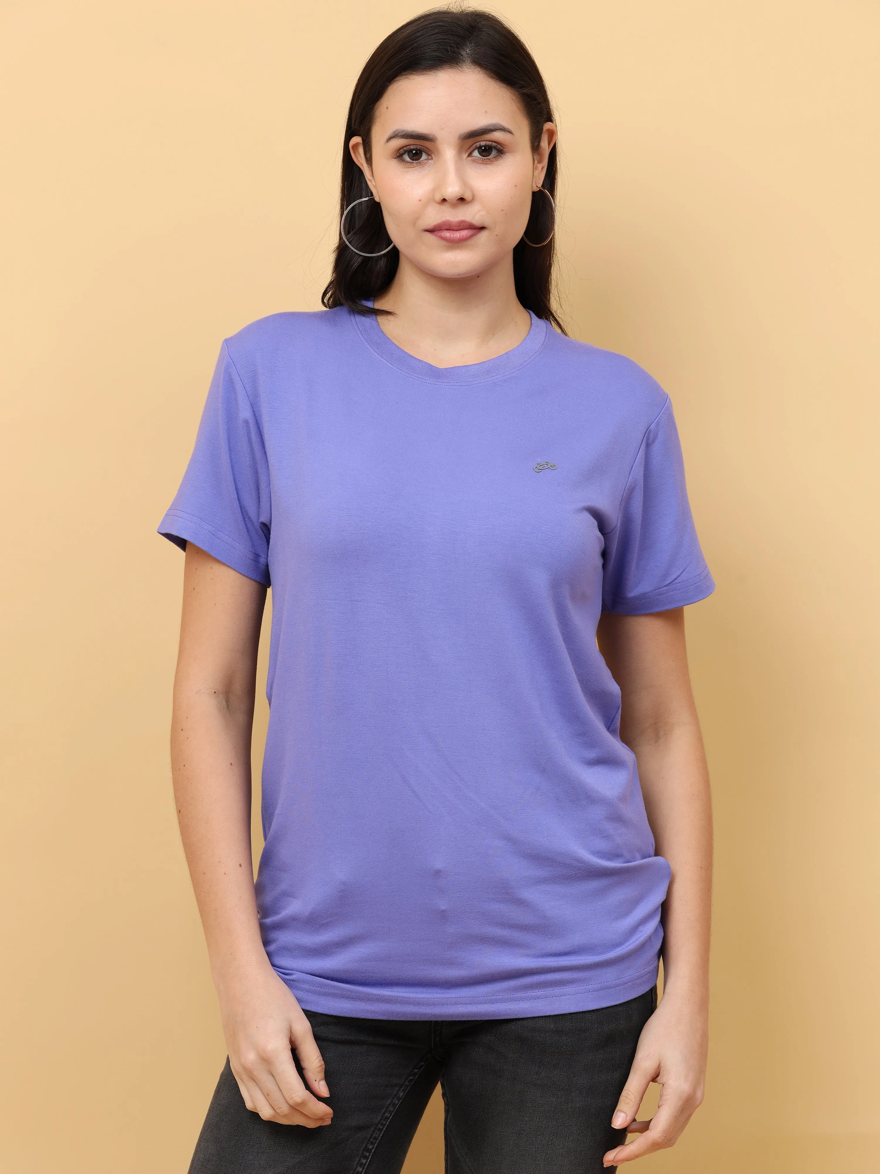 Veri Peri Purple Womens Bamboo Fabric T-Shirt