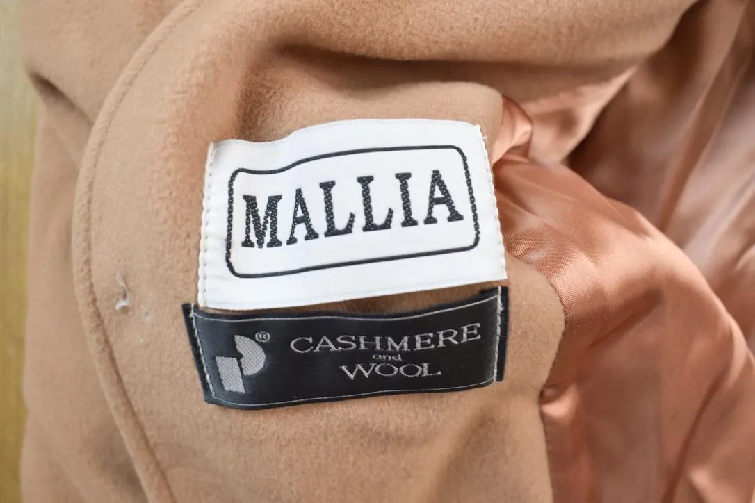 Vintage 1980s Mallia Cashmere Over Coat