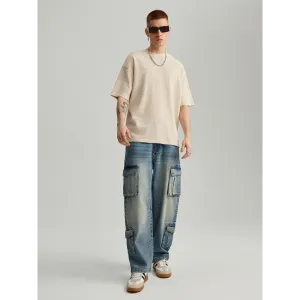 Vintage Blue Baggy Cargo Jeans