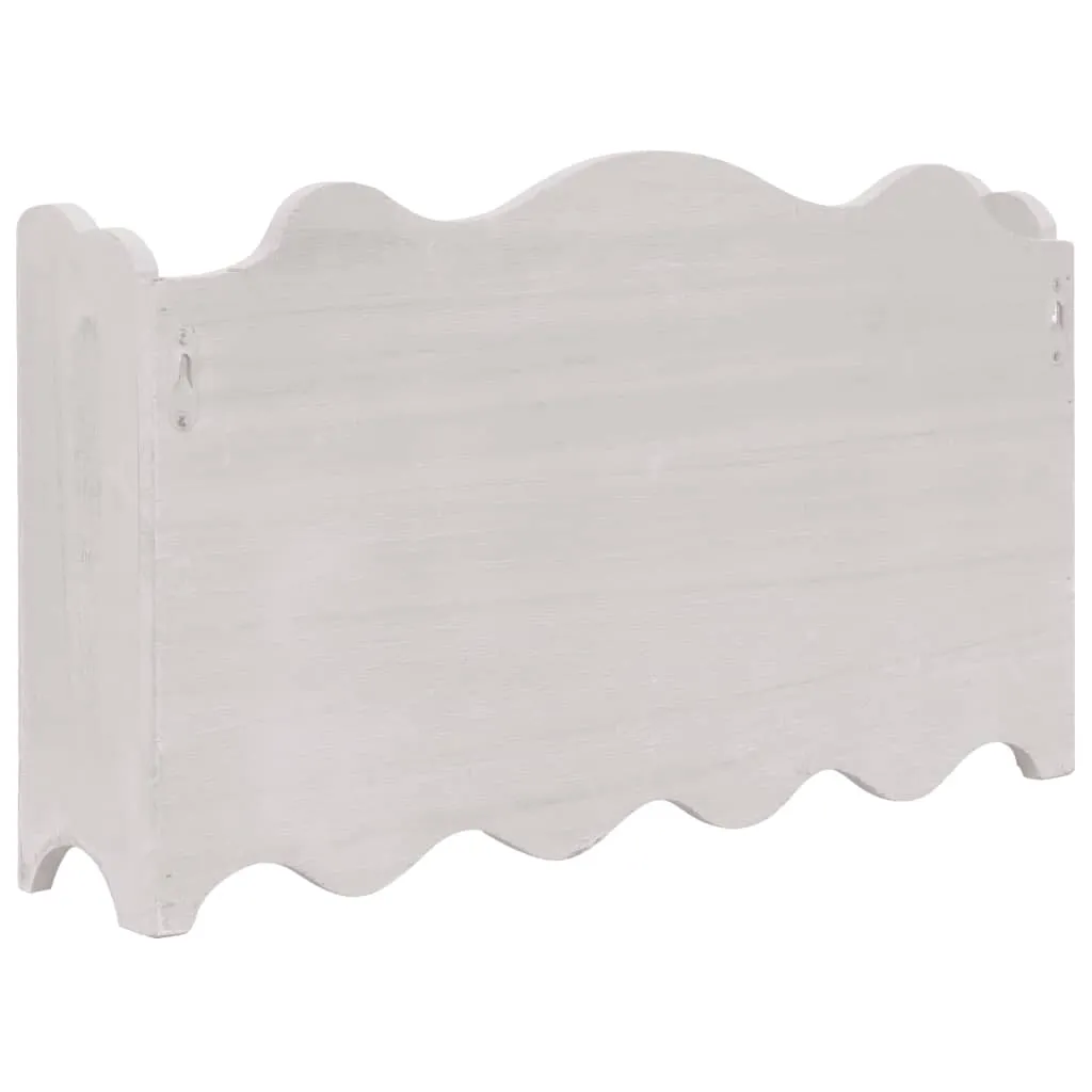 Wall Mounted Coat Rack White 50x10x30 cm Wood