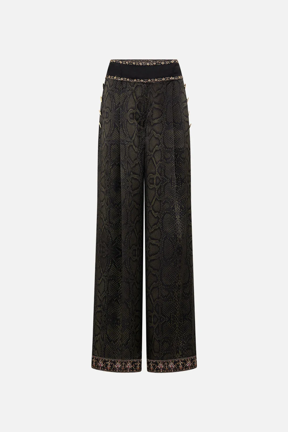 WIDE LEG PANT WITH BUTTONS NOUVEAU NOIR