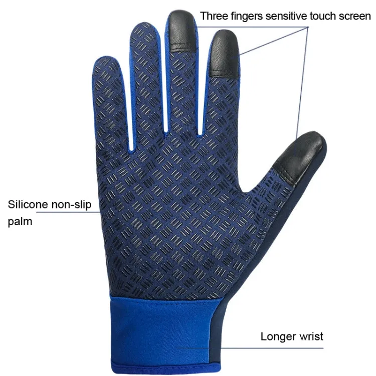 Winter Outdoor Riding Sports Waterproof Touch Screen Glove, Size: M(H041 Red)