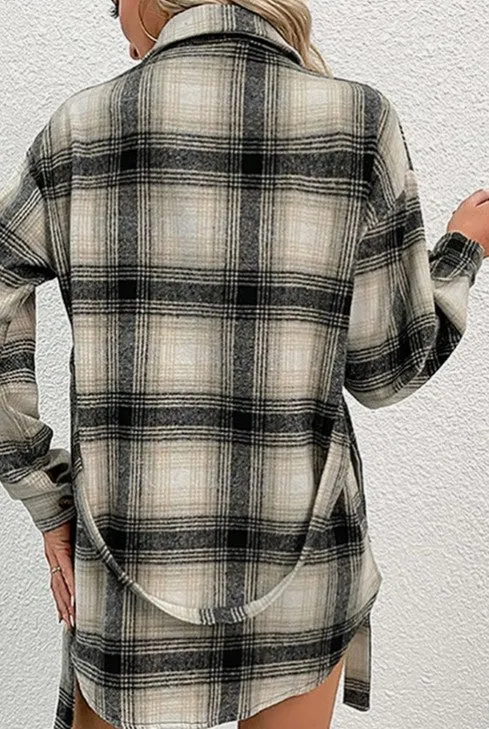 Winter Weather Flannel Shirt Dress