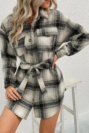 Winter Weather Flannel Shirt Dress