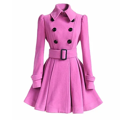 Winter Women Overcoat Slim A-Line Trench Coat