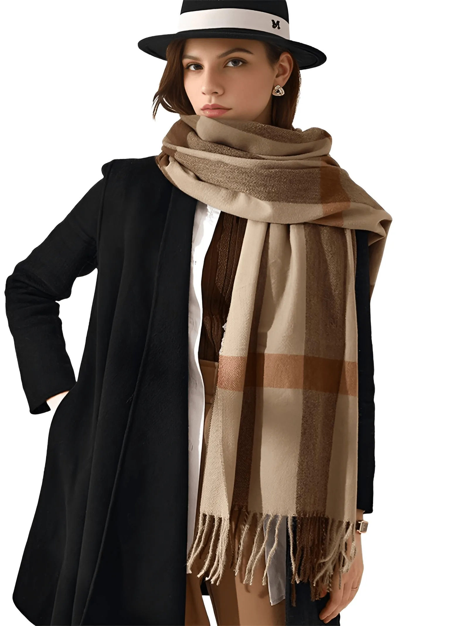 Women's Long Fashion Scarves With Tassels